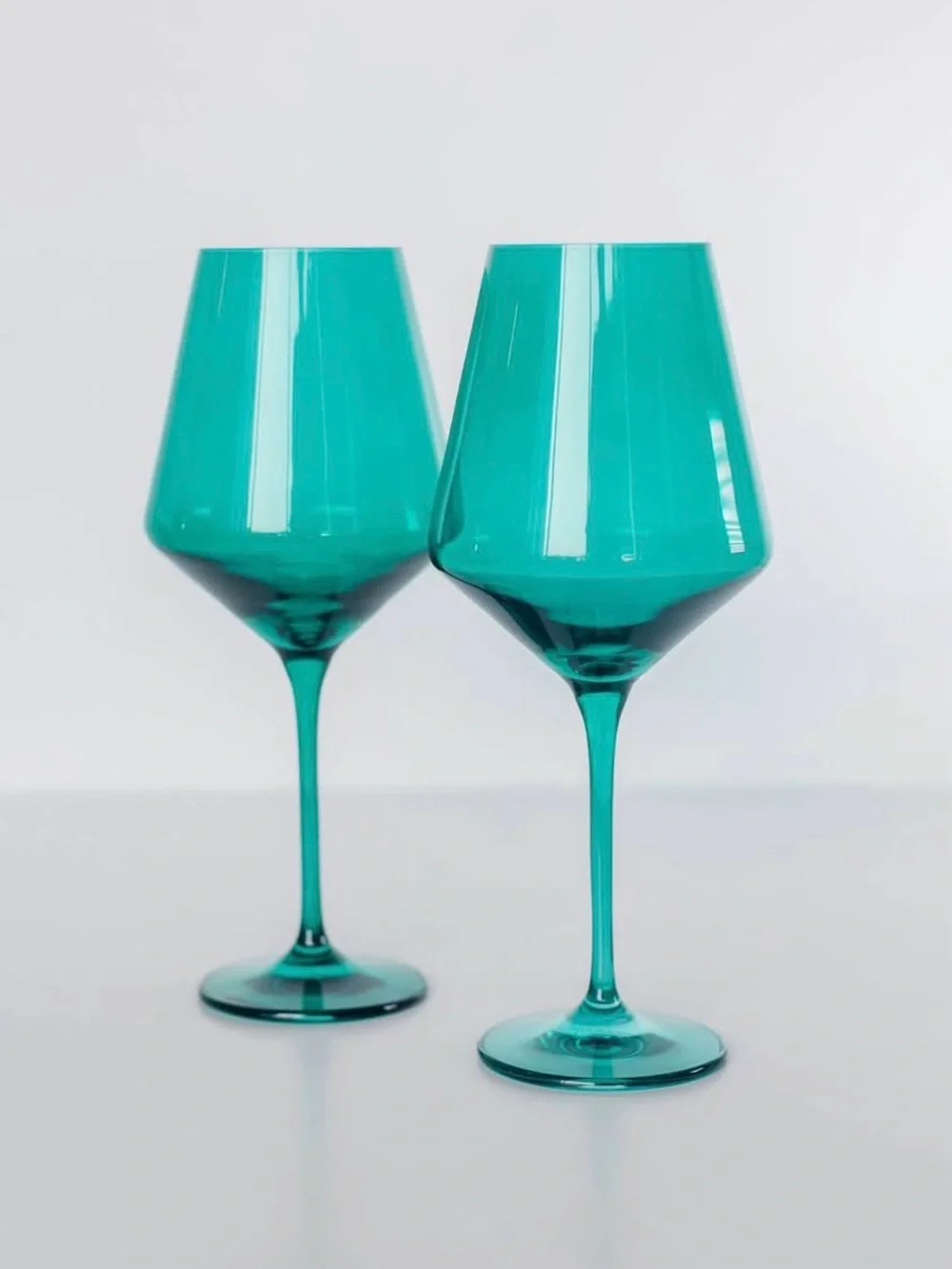 Estelle Colored Wine Stemware - Set of 2 Emerald Green